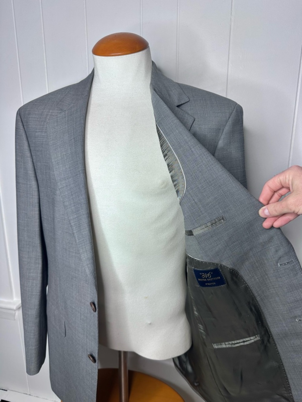 Brooks Brooks Stretch Grey SUIT - Picture 9 of 12